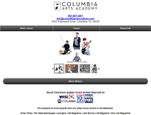 Tablet Screenshot of columbiaartsacademy.com